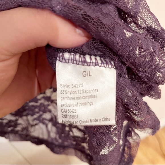 Guilty! Purple Lace T-shirt. Size Large. - Picture 3 of 6